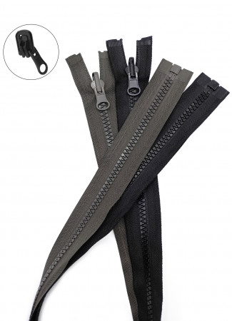 Молния трактор Т5 1 замок у/з бегунок перекидной LOGO 80см в Калининграде