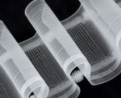 Шторная тесьма 100мм №1088-О органза равномерная 2 нитки, эфект люверсов (кор.18шт по 50 метр)